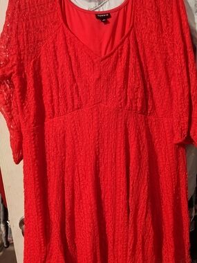 torrid Red Lace Fit-and-Flare Dress
